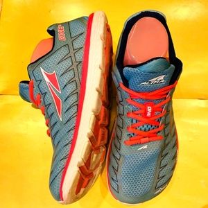 Altra Womens 8.5 One V3 Light Blue Coral Running Shoes Lace Up